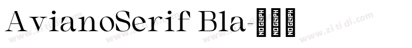 AvianoSerif Bla字体转换